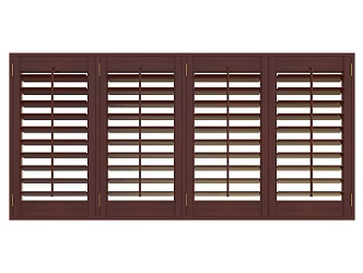 Modern blinds solid wood louver casement window 3d model