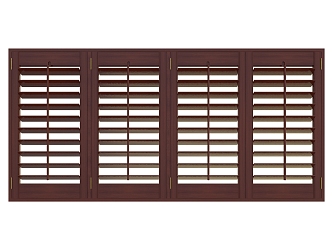 Modern blinds solid wood louver casement window 3d model