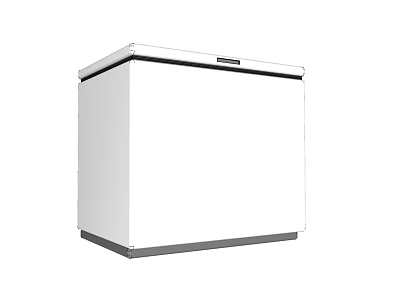 White Compact Standalone Freezer With Lid For Efficient Household Food Storage 3d model