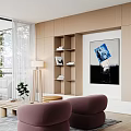 Modern Dining and Living Room Interior With Wooden Table Chairs Pendant Light And Large Windows
