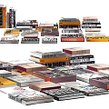 Books and Magazines Collection With Various Cover Designs Different Titles And Stacked Arrangement