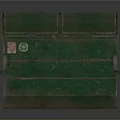 Durable Green Metal Storage Container With Double Lid And Side Emblem