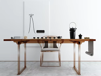 New Chinese Tea Table and Chair 3d model