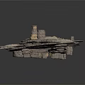 Metallic Water Vehicle Model With Tower Like Structures And Platform Design