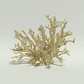 Shiny Golden Coral Like Artificial Plant Decorative Branch Structure Ornament