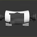 Game Movie Robot Character With White Body Black Head Red Eye And Mechanical Arms