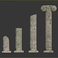 Columns Stone Columns Stone Columns Old Columns Roman Columns Roman Columns Classical Columns Greek Columns 3d model