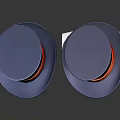 Two Blue Top Hats With Red Ribbon On White Mannequin Head In Dark Background
