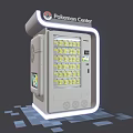 Pokemon Center Commercial Vending Machine With Illuminated Design And Yellow Products