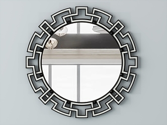 New Chinese Decorative Mirror 3d model