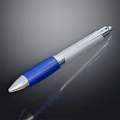 Blue And Silver Metal Ballpoint Pen With Sleek Design For Daily Writing Use