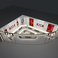Elegant Jewelry Store Front With Illuminated Glass Windows And Display Counters