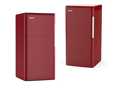Beko Red Refrigerators With Sleek Design And Modern Styling Features 3d model