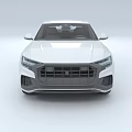 White Modern SUV Car With Streamlined Body Front Grille And Alloy Wheels