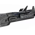 Detailed Sci Fi Spaceship Models With Gray Blue Exterior And Mechanical Structures 3d model