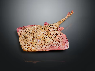 Colorful Spotted Fish Shaped Soft Plush Doll Toy For Children Playtime Fun 3d model