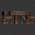 Natural Wooden Tree Stump Shaped Dining Table Set with Matching Stools and Organic Texture