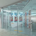 Indoor Fitness Training Space With Numbered Platforms Yellow Columns And Floor Lines