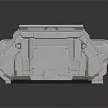 Industrial Structural Components With Grey Metal Frame And Textured Geometric Design