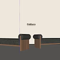 Middle Ancient Silent Sofa Stool Fabric Sofa Stool Bench 3d model
