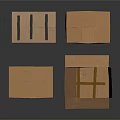 Brown Cardboard Boxes With Open Closed And Labeled Corrugated Packaging