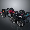Lego Red Bull ASUS Race Car Model With Black Red Blue Design And Multiple Wheels