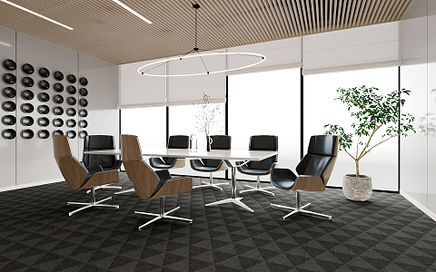 Modern Meeting Room Meeting Table and Chair 3d model