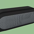 Black Portable Speakers With Oval Design And Mesh Front Panel 3d model