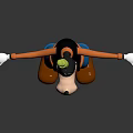 Goofy Character Figure With Green Hat Orange Shirt Blue Pants
