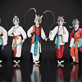 2D Peking Opera Characters Sheng Dan Jing Mo Chou Wu Dan Drama Characters Local Drama 3d model