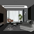 Modern Living Room With Dark Wood Walls Beige Sofa Brown Armchair And Glass Coffee Table