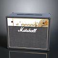 Marshall Electronic Amplifier Speaker With Classic Design And Control Panel