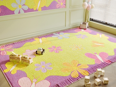 Modern Children Carpet Color Carpet Art Carpet model