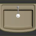 Food Preparation Beige Pedestal Sink For Kitchen Cleaning And Use