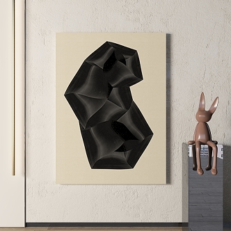 Abstract Hanging Paintings 3d model