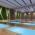 Modern Yoga Room 3d model