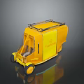 Yellow FreshBite Mobile Food Cart With Roof Rack And Compact Design