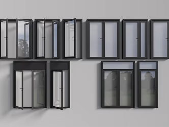 Modern window Aluminum alloy window casement window floor to ceiling window sliding window 3d model