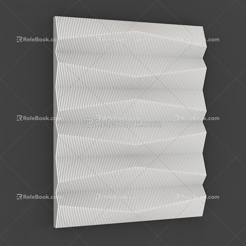 Modern wainscoting wainscoting corrugated board wall decoration wall plaster background 3d model