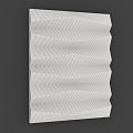 Modern wainscoting wainscoting corrugated board wall decoration wall plaster background 3d model