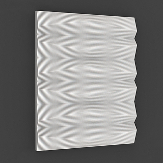 Modern wainscoting corrugated board wall decoration wall plaster background 3d model