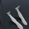 Detailed White Leg Models For Human Anatomy Display Against Dark Background