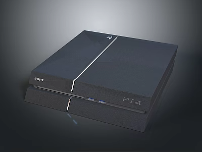 Sony PS4 Gaming Console With Sleek Black Design And Modern Features 3d model