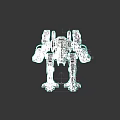 Advanced Red Black Battle Mech Weapon System With Combat Armor