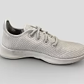 Light Gray Mesh Sneakers With Laces And Simple Design For Casual Wear