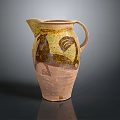 Handcrafted Ceramic Pitcher With Sculpted Rooster Design And Glazed Finish