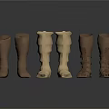 Various Styles Of Leg Braces In Brown And Beige For Daily Use