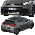 Toyota Sporty Gray Car Exterior Design With Performance Features And Red Accents