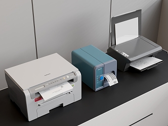 printer fax machine copier scanner 3d model