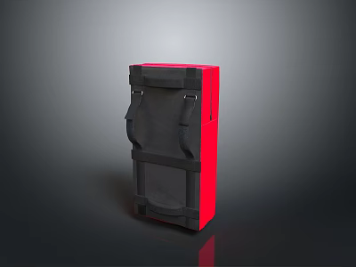 Red And Black Durable Utility Storage Bag With Adjustable Straps For Daily Organizing 3d model
